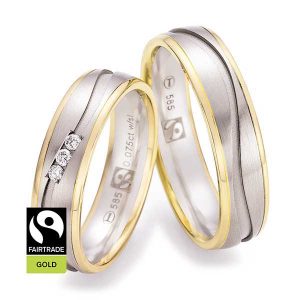 Gelbgold/Weißgold/Gelbgold Fairtrade